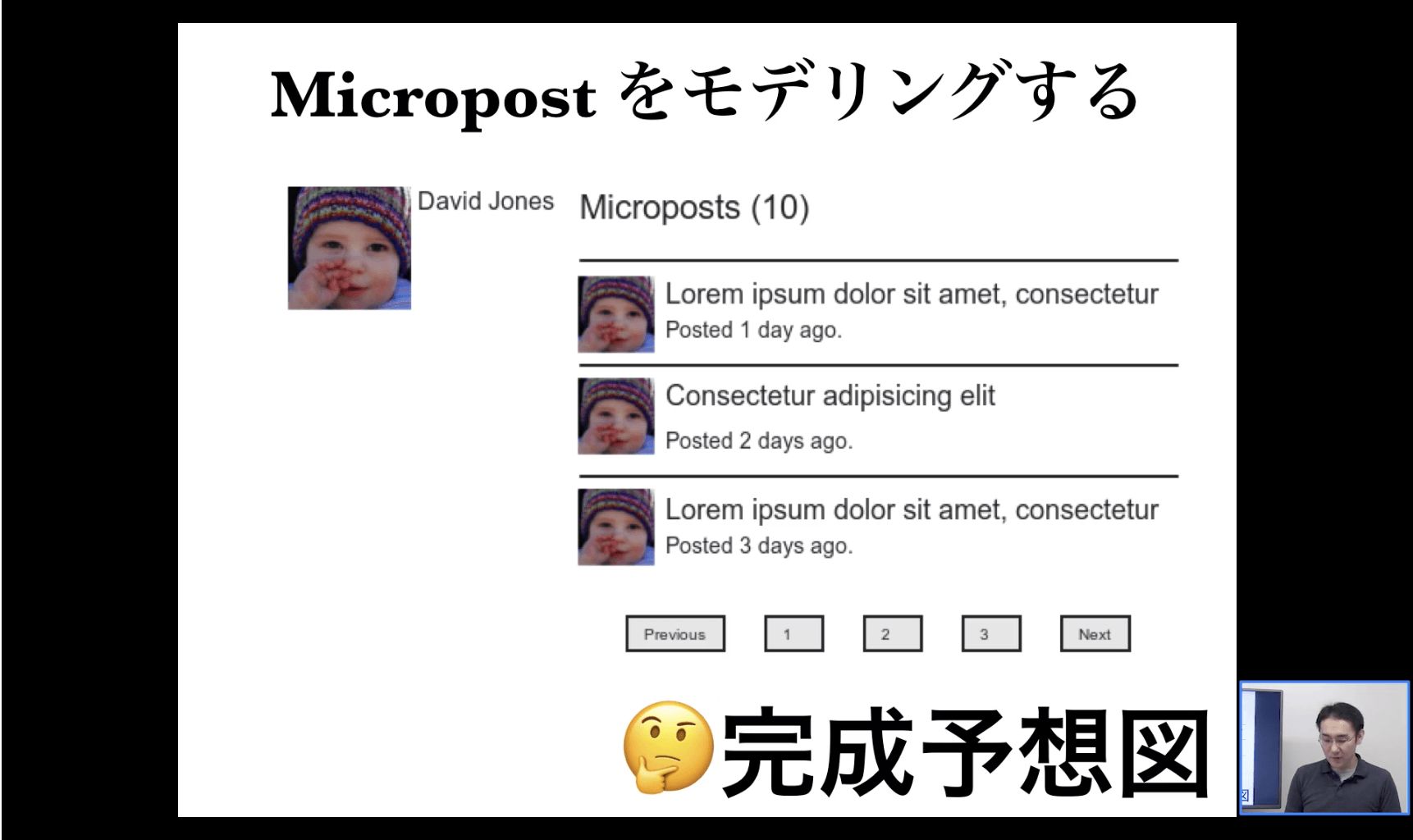 Micropostをモデリングする